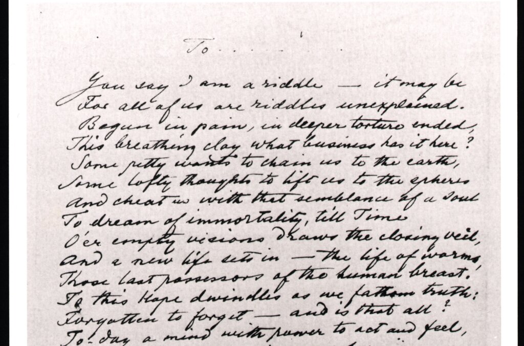 Alfred Nobel's poem The Riddle