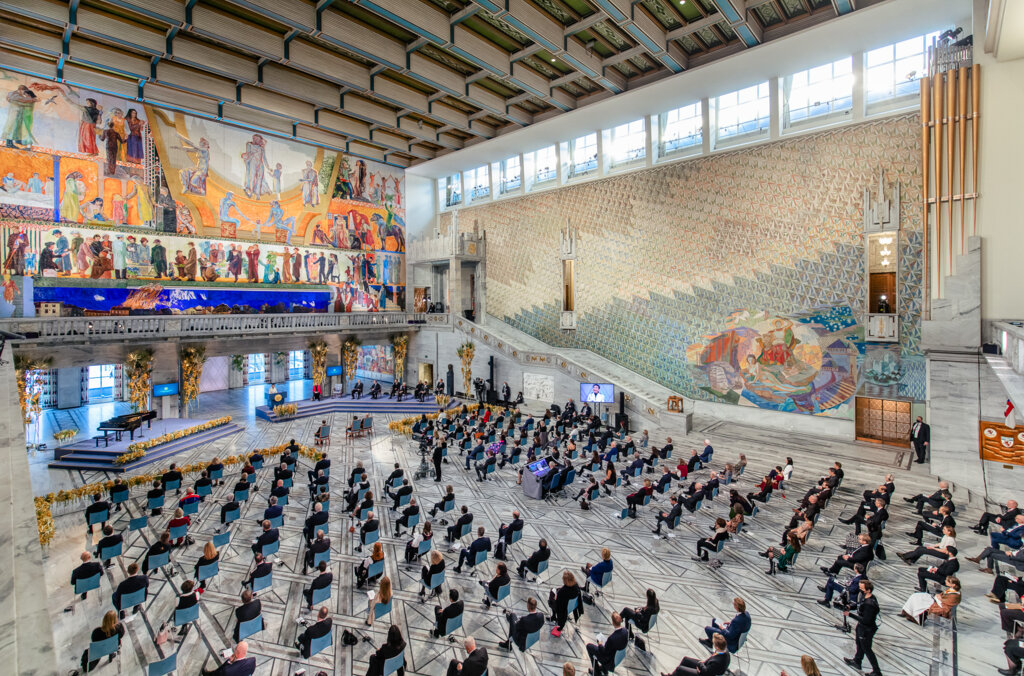 Nobel Peace Prize award ceremony 2021.