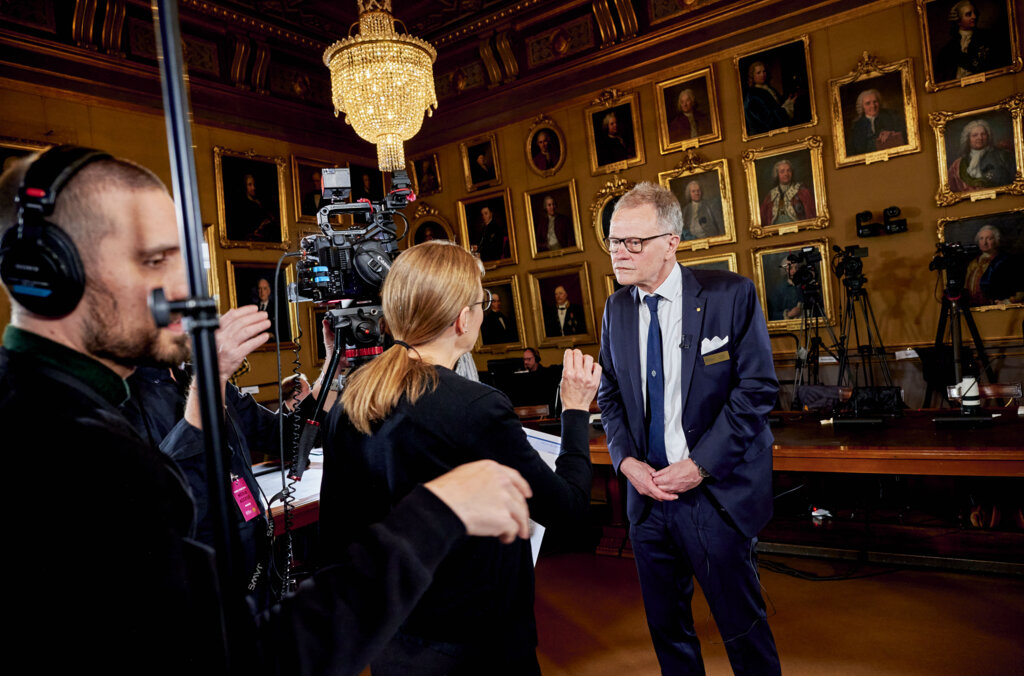 Man being interviewed