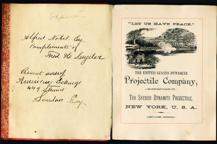 The inside of an old book