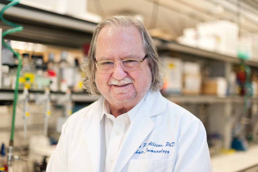 James P. Allison in his laboratory.