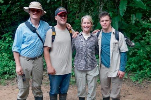William, James, Frances, Joseph in the Peruvian Amazon