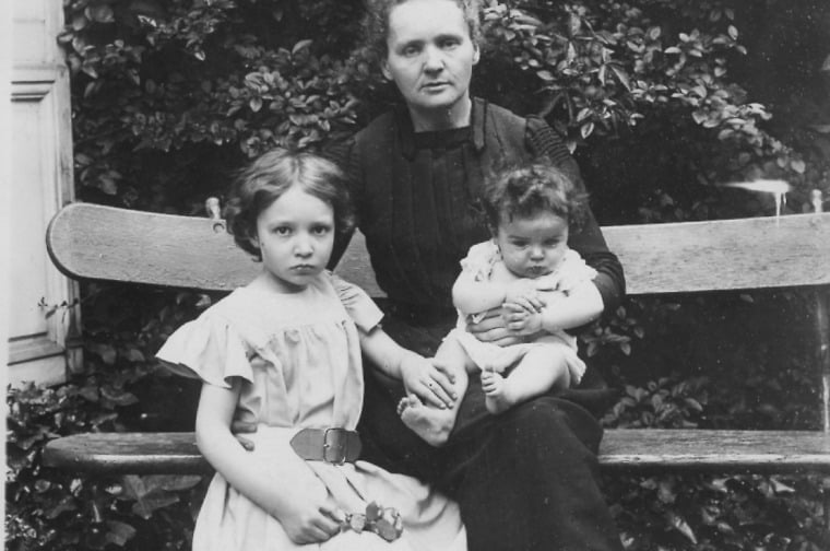 Marie Curie and her daughters