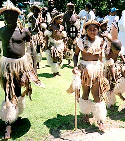children in native costumes