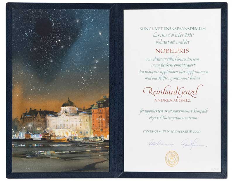 Reinhard Genzel Nobel Diploma