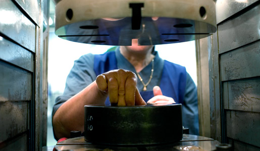 The medal is coined under high pressure