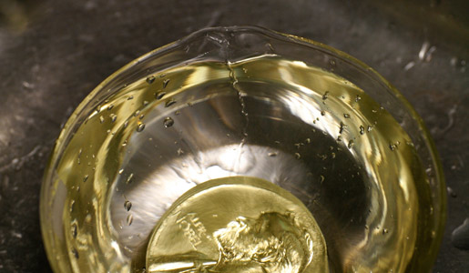 The medal is cooled down