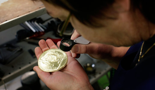 All medals are handled and checked individually