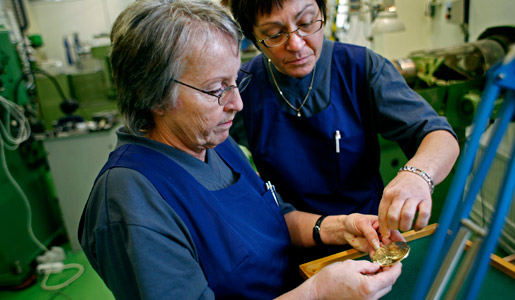 The medals are checked once again