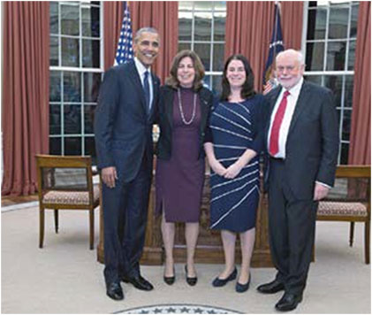 Meeting President Obama in the Oval Oce along with Fiona and Alison.