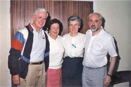 With Don and Jane Cram at the 16th International Symposium on Macrocyclic Chemistry held at Sheffield University in September 1991.